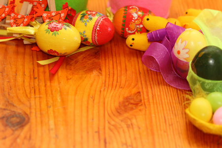 background on an easter subject from eggs, chickens, hens, tapes