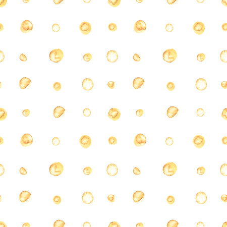 Romantic watercolor seamless pattern Polka Dot on a white background.Watercolor illustration for Valentines day. High quality illustrationの写真素材