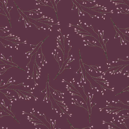 Seamless pattern with hand painted watercolor flowers. Cute design for Summer textile design, scrapbook paper, decorations. Floral seamless pattern. High quality illustrationの写真素材