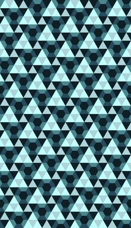 Retro geometric seamless pattern, faces, crystals, flowersの写真素材