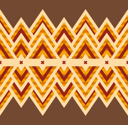 Seamless pattern of rhombuses in native american style.