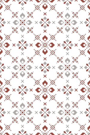 Seamless lace pattern with folkloric floral ornament.の写真素材