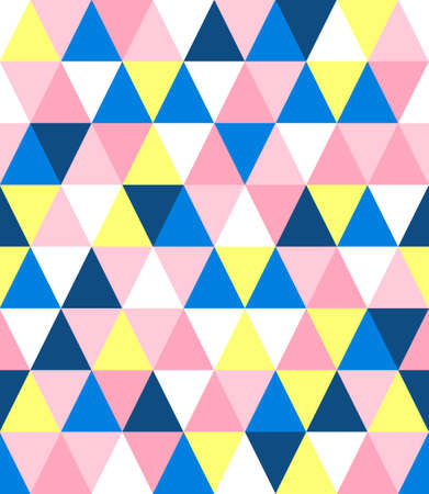 Chaotic seamless pattern of multicolored reticulate triangles.のイラスト素材