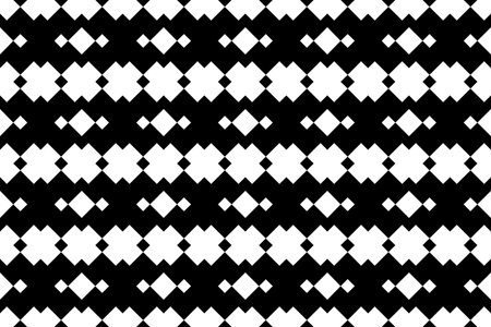 Seamless batik ornament, monochrome strips of diamonds
