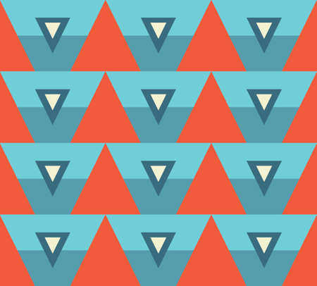 A seamless pattern of stripes and trianglesのイラスト素材