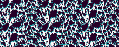 Seamless pattern with cow felt print on white backgound.