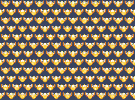 Seamless scandinavian pattern of multicolored owl bird