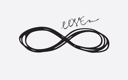 Infinity sign hand drawn illustration