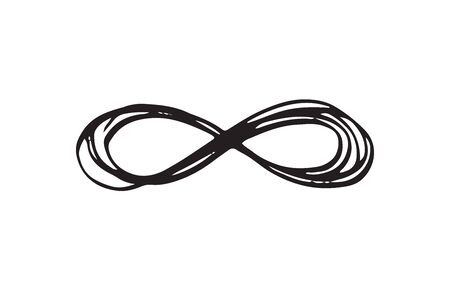 Infinity sign hand drawn illustrationのイラスト素材