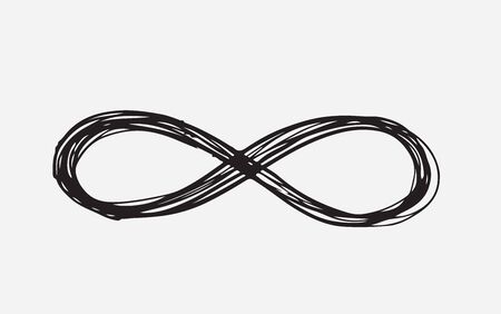 Infinity sign hand drawn illustrationのイラスト素材