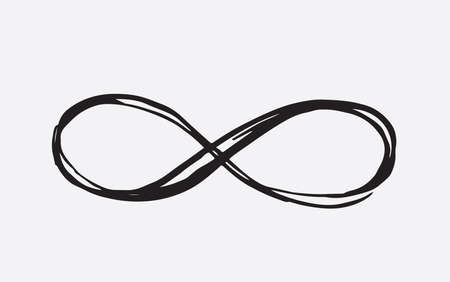 Infinity set hand drawn illustrationのイラスト素材