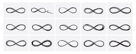 Infinity set hand drawn illustration