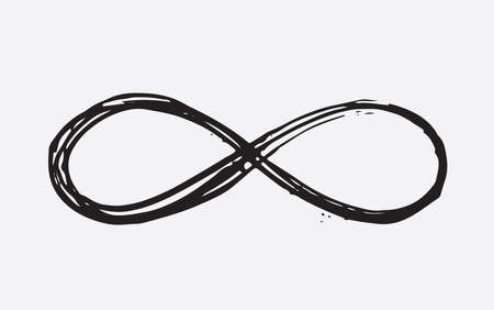 Infinity set hand drawn illustrationのイラスト素材