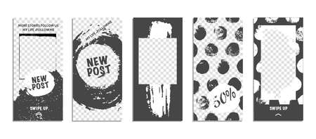 Editable Stories templateのイラスト素材