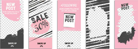 Editable Stories templateのイラスト素材