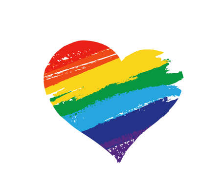 LGBT concept. Flag Pride Rainbow Lgbt Lesbian. Vector hand drawnのイラスト素材