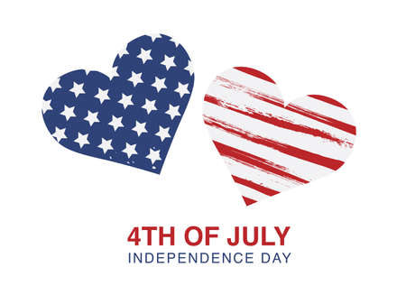 USA grunge flag. Independence day of the United States, July 4th.のイラスト素材