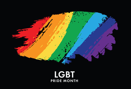 LGBT concept. Flag Pride Rainbow Lgbt Lesbian. Grunge Vector illustration.のイラスト素材