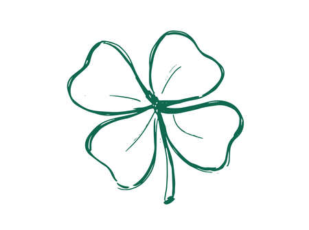 Clover, St. Patrick's Day. Hand drawn illustrations. Vector.のイラスト素材