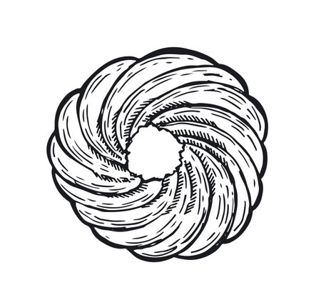 Cookie set hand drawn illustration. Vector.のイラスト素材