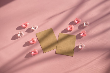 Valentine's day background with love and heart shapes.の写真素材