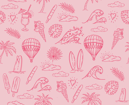Summer set, Traveling or vacations design. Vector.