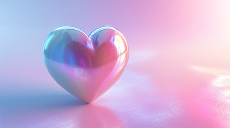 Heart on a pink and blue background.の素材