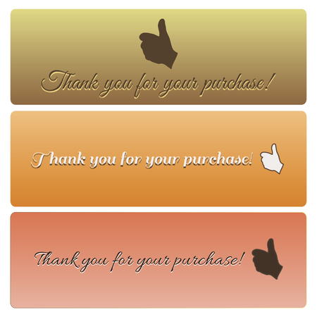 Banner gratitude to customers for purchasing. illustrationのイラスト素材