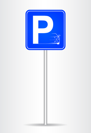 Parking traffic sign.  Vector illustration.のイラスト素材