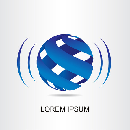Abstract globe vector logo.のイラスト素材