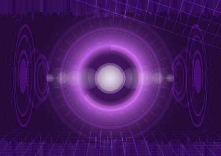 Abstract digital technology purple background. Vector Illustrationのイラスト素材