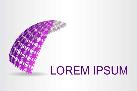 Logo stylized spherical surface with abstract shapes. This logo is suitable for global company, world technologies and media and publicity agenciesのイラスト素材