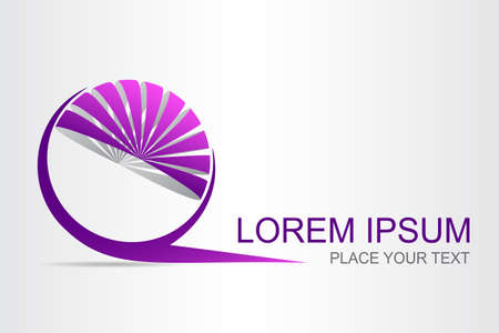 Logo stylized spherical surface with abstract shapes. This logo is suitable for global company, world technologies and media and publicity agenciesのイラスト素材