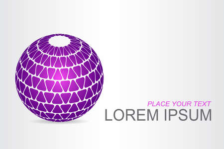 Logo stylized spherical surface with abstract shapes. This logo is suitable for global company, world technologies and media and publicity agenciesのイラスト素材