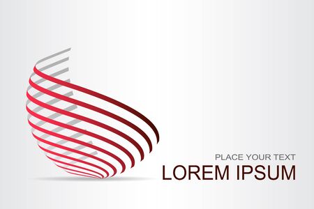 Logo stylized spherical surface with abstract shapes. This logo is suitable for global company, world technologies, media and publicity agencies のイラスト素材