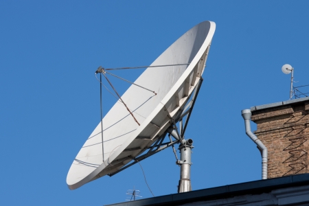 Satelite antennas of the roof topの写真素材