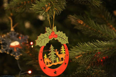 Photo on the theme of merry celebration of the holiday New Year and Christmas.の写真素材
