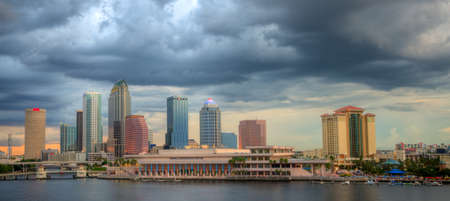 Tampa, Florida, USA downtown skyline on the bay at dawn.のeditorial素材