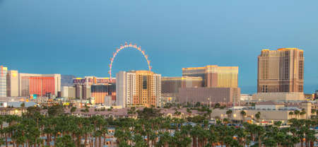Las Vegas skyline from a distance during day timeのeditorial素材