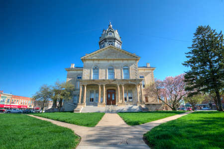 Madison County Courthouse. Listed on the National Register of Historic Places in 1981 as a part of the County Courthouses in Iowa Thematic Resource.のeditorial素材