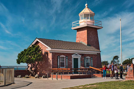 Lighthouse Point (aka Santa Cruz Point). Santa Cruz, California, USA.のeditorial素材
