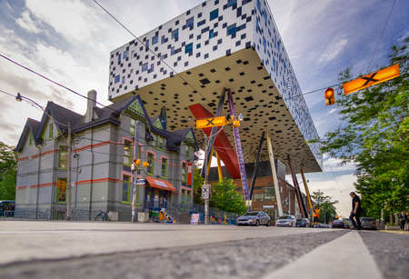 The Exterior of the Ontario College of Art and design, Torontoのeditorial素材