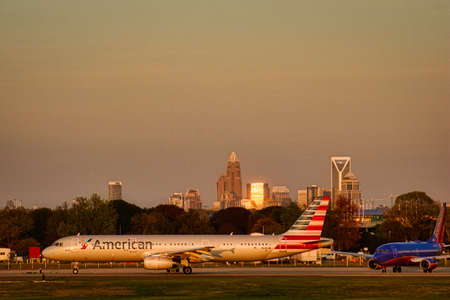 scenes from the charlotte north carolina airportのeditorial素材