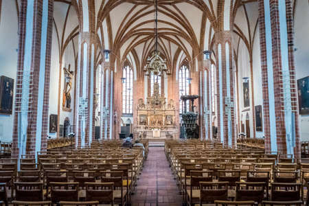 Interior of the Church of St. Nicholas in the historic center of Altstadt Spandau.のeditorial素材