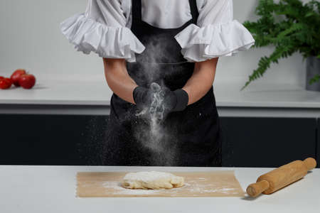 wooden background, and frames lined with fruitの写真素材