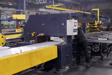 The interior is modern equipment at the factory, experimental equipment. work with metal