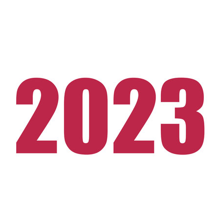 Minimal 2023 color design. Colorful gradient color for 2023. Futuristic geometric patterns.  Vector...