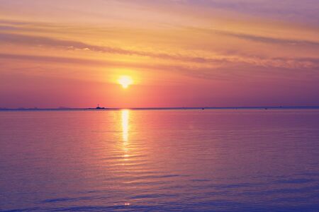 sunrise in the sea. Beautiful natural background, wallpaperの写真素材