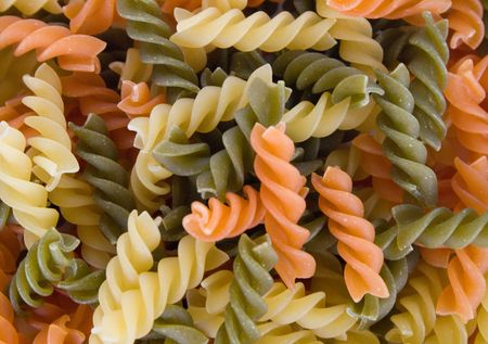 Spiral macaroni backgroundの写真素材