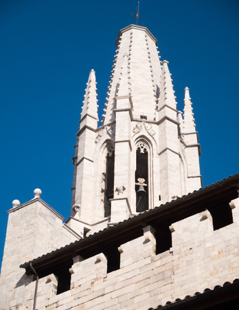 Cathedral  of Girona Catalonia Spain detailの写真素材